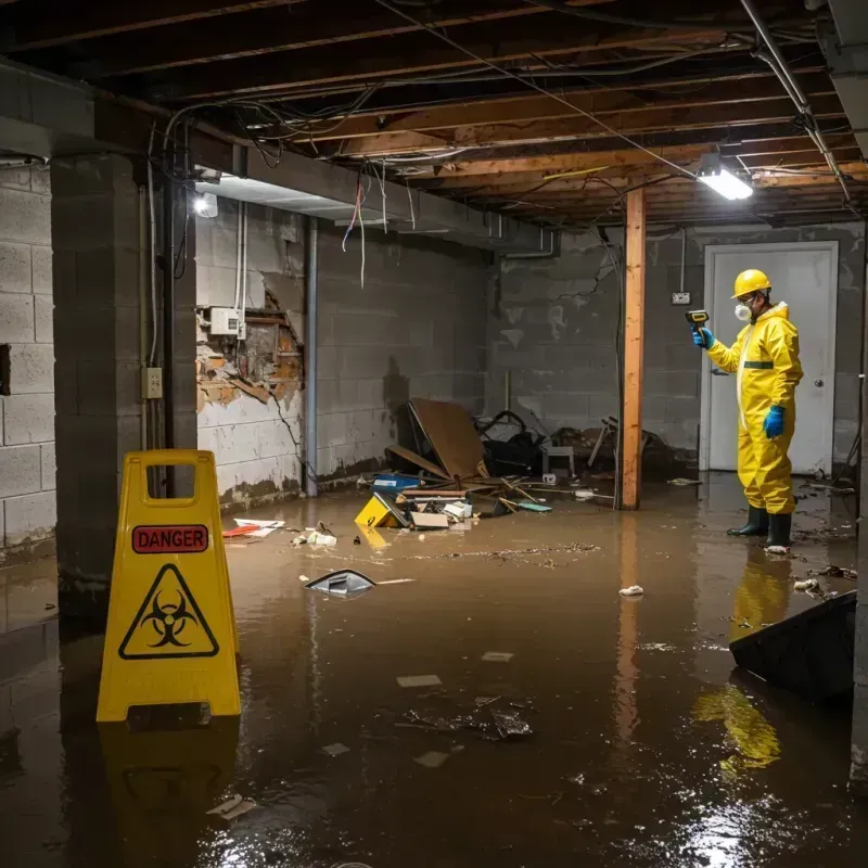 Flooded Basement Electrical Hazard in New Berlinville, PA Property